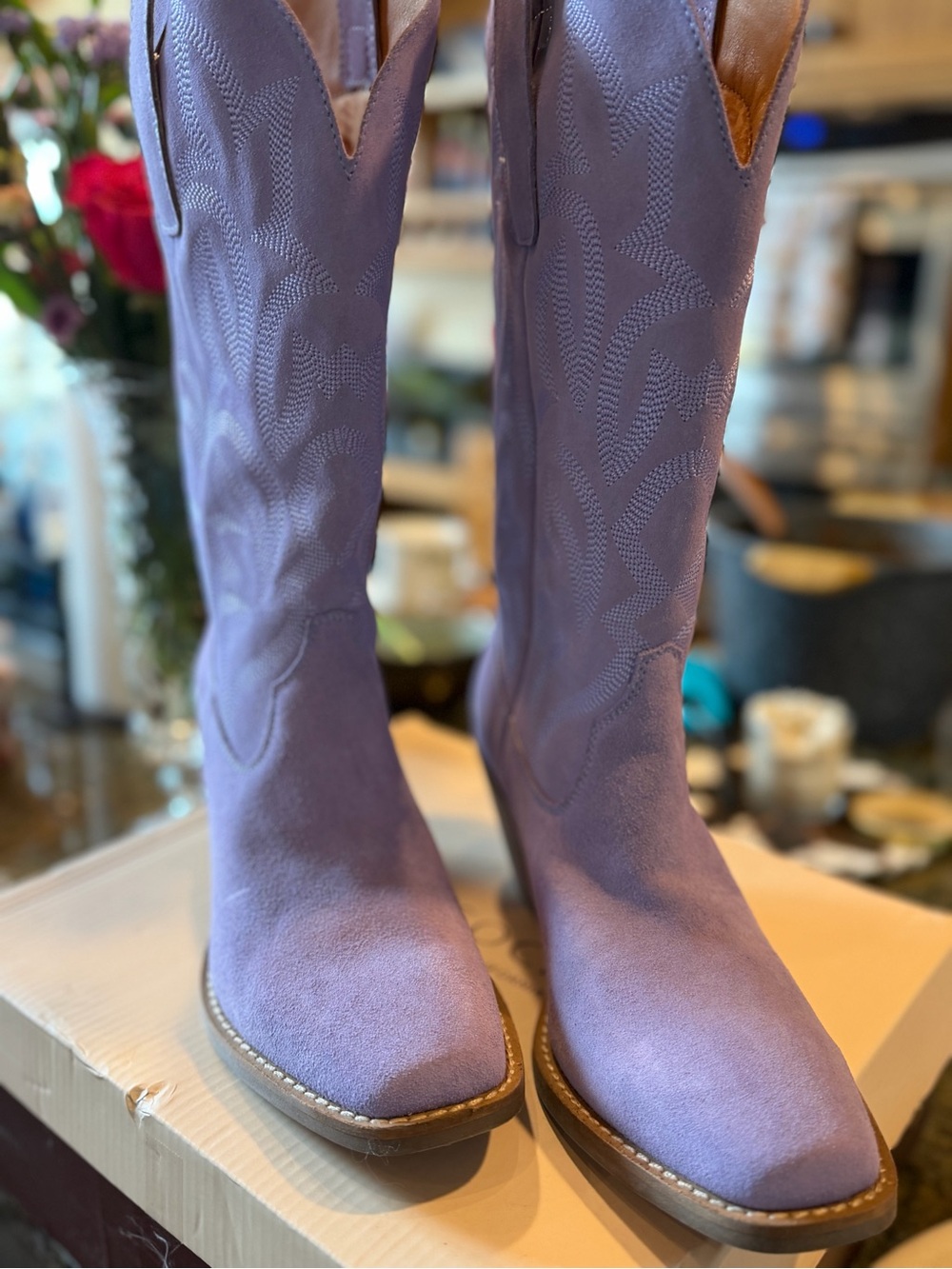 Dingo Women's Lavender Western Boots - Picture 2 of 9